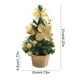thumbnail image 3 of Mini árbol de Navidad de escritorio con bolas y lazos galvanizados | Decoración navideña de PVC para el hogar y la oficina | Set de corona festiva de 20 x 10 cm, 3 of 5