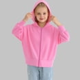 thumbnail image 2 of hotojiny Girls Lightweight Jacket Long Sleeve Zip up Athletic Hoodie Unisex Sun Protection Top UPF 50+ Fishing Hiking Outwear for Boys, 2 of 7
