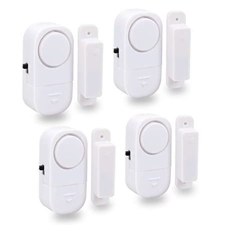 Perfect Alarm,Personal Security System to Keep You and Your Family Safe,Great for Doors,Medicine Cabinets,Gates,Windows,and More,Easy to Install No Wires or Tools Required (4 Pack)