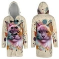 thumbnail image 3 of Ragdoll Portrait Watercolor Vintage Retro Styles All Over Print 3D Hooded Duffle Toggle Coat Cat Lover Kitten Owner Gifts Idea - 00001, 3 of 6