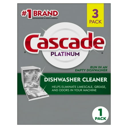 Cascade Dishwasher Cleaner Pouches - 3 ct- Pack of 2