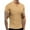Khaki, variant on Kaemgyyd Mens Short Sleeve Muscle T Shirt Plus Size Notch V-Neck Casual Tops Solid Color Slim Gym Workout Athletic Tee