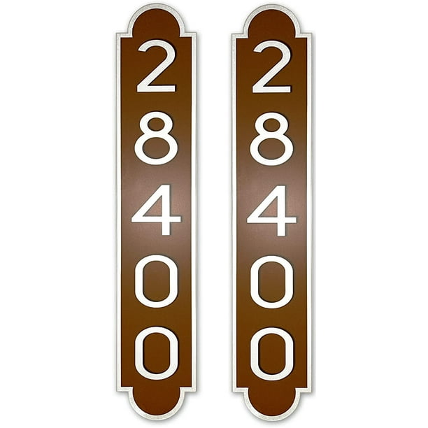 Customized Address Numbers Stickers 2 Pack, Highly Reflective Aluminum
