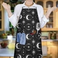 thumbnail image 6 of Black Moon Skull Pattern Apron-Garden Aprons for Women with Pockets-Cotton Linen Waterproof Kitchen Cooking Gardening Aprons Adjustable for Kitchen,Cooking,BBQ and Salon 33x27 Inch, 6 of 7