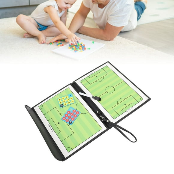 TABLERO DE ARRRENAMENTO DE FUTBOL, KIT DE MESA DE ARTRENADOR DE FÚTBOL DE TATA DE CUERO PU INTUITIVA MULTIFUNCIONAL PARA EL JUEGO