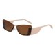thumbnail image 5 of Gafas de sol rectangulares para mujer, montura ligera, gafas futuristas sin montura Marrón Yuyangstore Gafas de sol de moda, 5 of 8