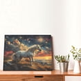 thumbnail image 4 of Daiia Starry Sky White Horse Print Canvas Decorative Picture – 30x40in Artistic Wall Art, Ready-to-Hang Canvas Print for Living Room（Horizontal）, 4 of 6