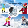 thumbnail image 5 of DHFJKG Kids Winter Waterproof Ski Gloves For Boys Girls Thermal Insulated Five Finger Design For Outdoor Play Skiing Cold Weather Childlike Mittens, 5 of 5
