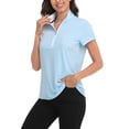thumbnail image 5 of LRD Women's Short Sleeve Golf Polo Shirts UPF 30 Sporty Blue / White S, 5 of 6