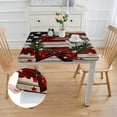 thumbnail image 2 of HAOXIT Farmhouse 4th American Flag Patriotic Star Wooden Waterproof Picnic Party Square Table Cloth Cover Decorations Fabric square Tablecloth for Home Dining Room Kitchen Decor 36*36, 2 of 7