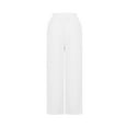 thumbnail image 5 of jtjvou Women Sports Casual Pants Elastic Waist Side Pockets Comfortable Fabric Loose Fit Daily Outdoor Fitness Running Walking Joggers All Season Fashionable Trousers White L, 5 of 5