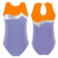 thumbnail image 5 of iEFiEL Girls Shiny Sequins Ballet Dance Leotard Patchwork Gymnastics Training Bodysuit, 5 of 6
