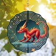 thumbnail image 3 of Vibrant Metal Hanging Wind Spinner with Circular Pattern Design - Festive Dragon Accent for Yard and Garden Decor, 3 of 6