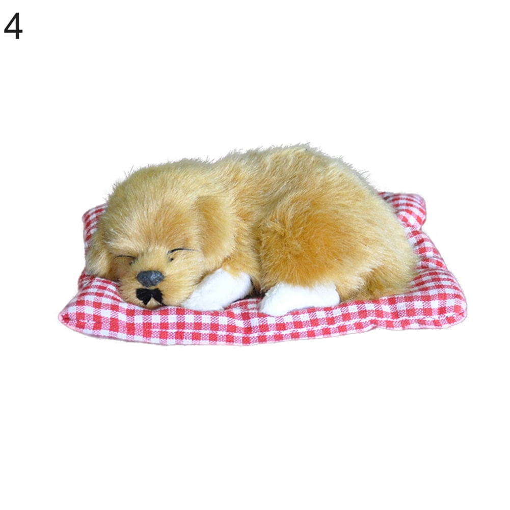 Cute Simulation Animal Doll Plush Stuffed Sleeping Dog Toy with Sound Kids Gift 