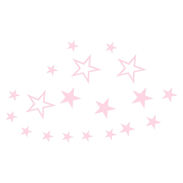 Acrílico Espejo Pared Pegatinas 19uds en 1 Juego Auto Adhesivo Removible Estrella Pared Calcomanías para Hogar Sala Habitación Oficina DIY Decoración (Rosa Oro)