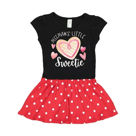 

Inktastic Meemaw s Little Sweetie- Heart Cookie Gift Toddler Girl Dress