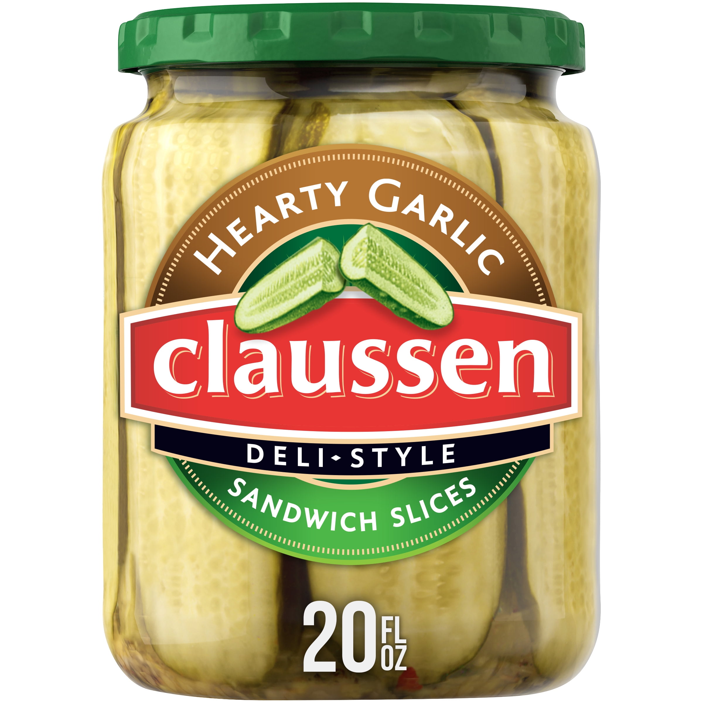 Claussen Hearty Garlic Pickle Sandwich Slices, 20 fl. oz. Jar