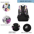 thumbnail image 4 of FORMRS Unisex School Backpack 17" Student Travel Bag with Laptop Compartment, Purple Retro Pattern, 4 of 7