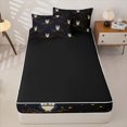 thumbnail image 4 of Homewish Jungle Animals Owl Zipper Twin Comforter Sets with Fitted Sheet and 2 Pillowcases,Galaxy Starry Night Zipper Bedding Set For Boys Kids,Reversible,4 Pieces, 4 of 7