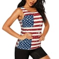 thumbnail image 2 of Fuzoiu Vintage American Flag Print Women's Workout Tank Top,Athletic Racerback Sports Tank,Tops Sleeveless Running Loose Fit Yoga Tops,Active Shirts for Yoga, Running, and Gym-X-Large, 2 of 7
