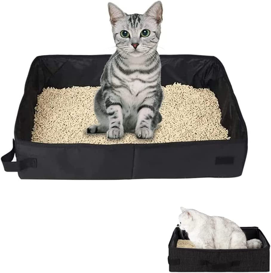 Ofocase Portable Cat Litter Carrier Outdoor Collapsible Litter Box