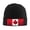 Black, variant on Canada Flag Pattern Beanie Hat Men Women Warm Printed Cap Knit Beanies Hats Outdoor Winter Gray