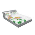 thumbnail image 2 of Ambesonne Floral Fitted Sheet & Pillow Sham Set, Colorful Daisies Art, Full, Multicolor, 2 of 2