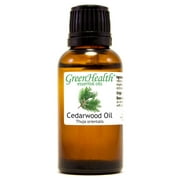 Cedarwood Essential Oil - 1 fl oz (30 ml) Glass Bottle w/ Euro Dropper - 100% Pure Essential Oil by GreenHealth