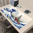 thumbnail image 2 of Extended Gaming Mouse Pad, Large Mouse Mat Desk Pad, Big Computer Keyboard Mousepad, 3mm Thick Long Non-Slip Rubber Base, 31.5 X 11.8 Inch (Gaming Great Wave Off Kanagawa), 2 of 7