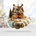 thumbnail image 6 of HomelyJoy House Ornaments for Christmas Village - Flat Hanging House Shape Decorations with Design Details for Xmas Tree, Mantel, Winter Wonderland Display, 6 of 7
