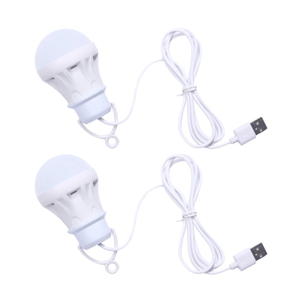 2 bombillas LED USB para exteriores, portátiles, para camping, mercado nocturno