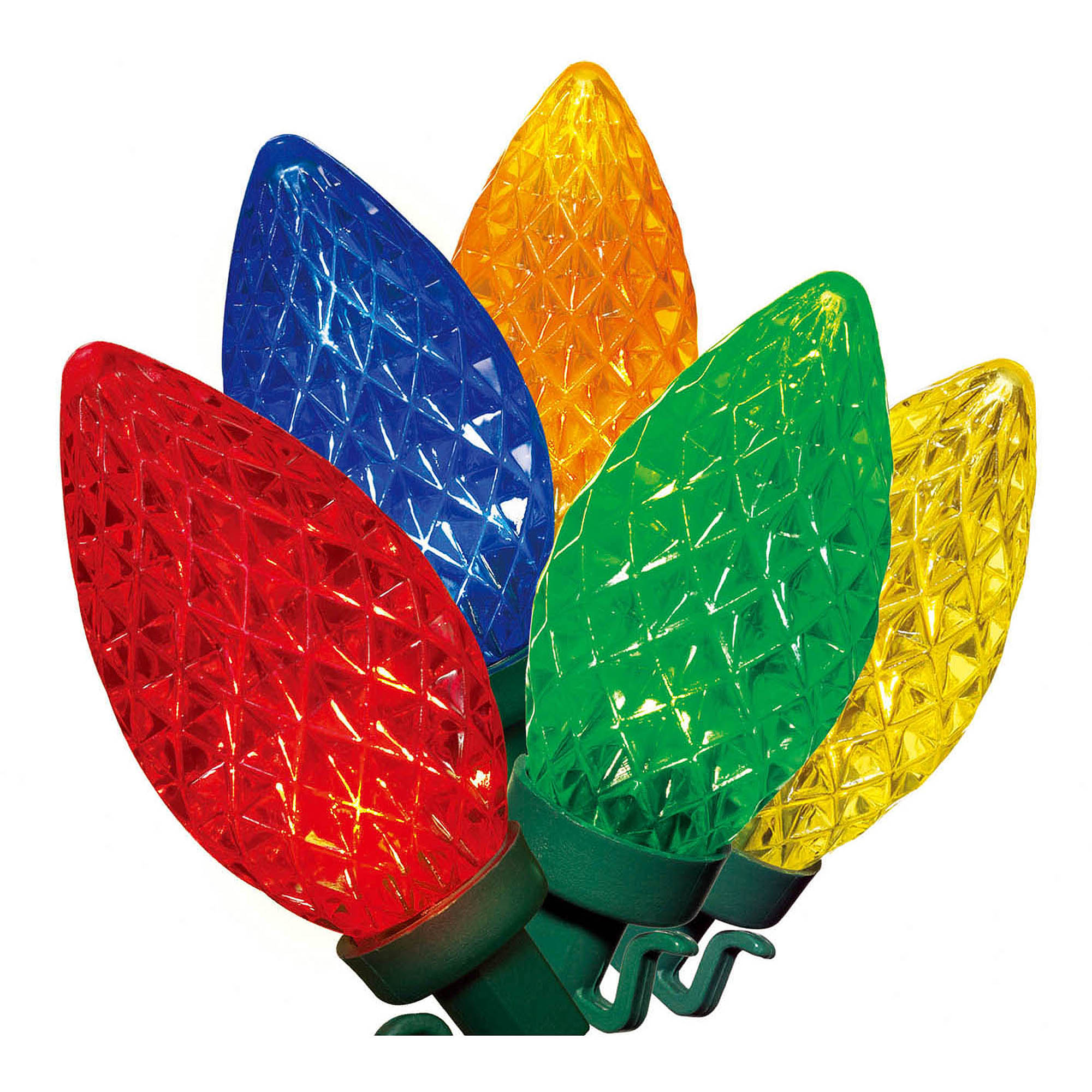 Holiday Time Multi-Color LED C9 Lights, 100-Count - Walmart.com - Walmart.com
