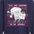 thumbnail image 3 of SpongeBob SquarePants  - Spongebob Xmas Sweater  - Toddler & Youth Long Sleeve Graphic T-Shirt, 3 of 6
