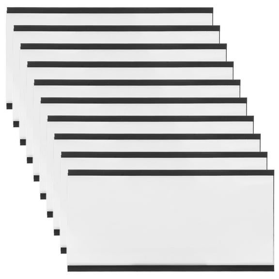 10 Sets Magnetic Label Holders for Shelving Reusable Paper Inserts Easy Placement on Metal Surfaces