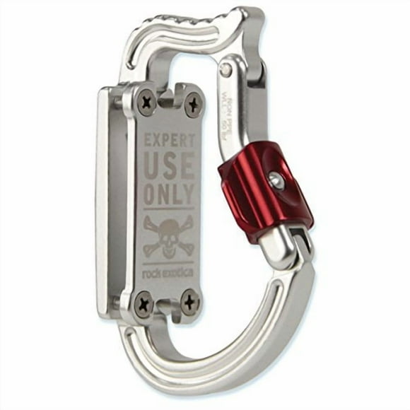 Rock Exotica Transporter Gear & Accessory Carabiner - Heavy Duty Tool Holder with Dual Push-Button Locking Gate for Climbing Harnesses – Made in The USA
