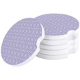 thumbnail image 1 of RYLABLUE Nordic Style Geometric Pattern Purple Set of 4 Car Coaster for Drinks, Absorbent Ceramic Stone Coasters Cup Mat with Cork Base for Home Kitchen Room Coffee Table Bar Decor, 1 of 5