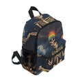 thumbnail image 2 of FORMRS School Backpack with Front Zippered Pocket 12" Student Travel Daypack, Skeleton with Rainbow, 2 of 6
