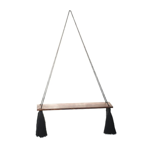Floating Wood Shelf Wall Decor Woven Rope Boho Decor Easily Install for Kitchen Accessories Decorative Shelving Durable Wall Art Organizer