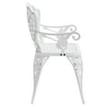 thumbnail image 2 of vidaXL Garden Bench 108 cm Cast Aluminium White, 2 of 4