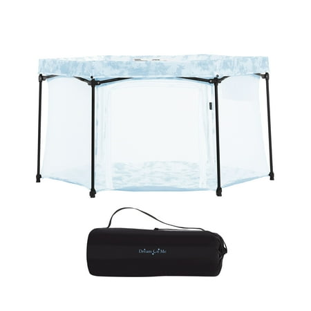 UPC: 0810063665333 | Dream On Me Onyx Play Yard Sky Blue (Model 4435-SB)