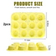 thumbnail image 2 of 2-Set 12-Cavity Silicone Cupcake Molds – Flexible Cake Pans, Alternative to Muffin Tins, Great for Mini Quiche & Healthy Cooking, 2 of 5