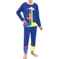 thumbnail image 2 of DISNIMO Blue Cat Rainbow Pajamas Kids Size 4 Pajamas Girls 2 Piece Pajamas Set for Girls Pj Sets for Kids Boys Pjs for Kids Sleepwear Set Kids Pjs Boys Long Sleeve Night Wear for Kids, 2 of 7