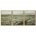 thumbnail image 4 of Drsoum Vintage Wall Art Rustic Meadow Sea of Wildflower Field Landscape Painting Retro Floral Scenery Farmhouse Kitchen Office Decor 11x14in3pcs Natural Framed, 4 of 5