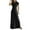 Black, variant on Long Maxi Shirt Dresses for Women, Plus Size Button Shirt Denim Dress, Short Sleeve Slim Fitting Side Split Maxi Dress Maxi Dresses for Women Black 4XL