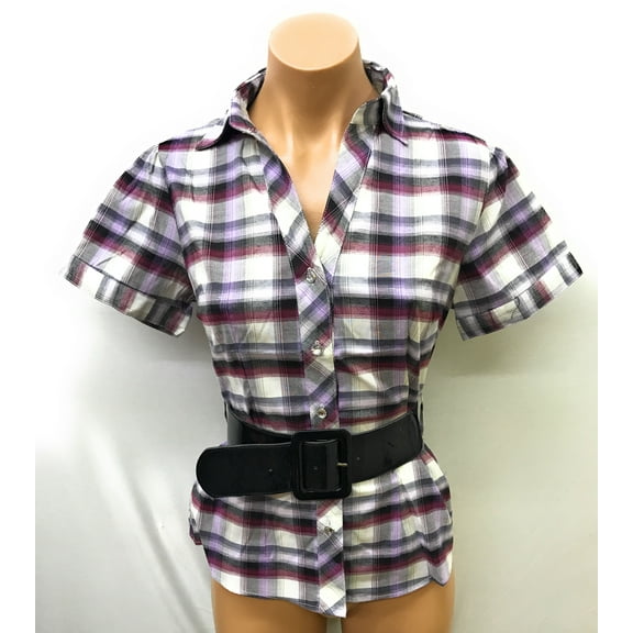 Plaid Belted Shirt