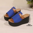 thumbnail image 6 of Mepaouo Platform Sandals for Women Espadrilles Wedge Mules Open Toe Slip on Summer Beach Walking Shoes, 6 of 8