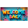 thumbnail image 3 of 3D Style Welcome Back Banner Party Background Decorations for Reunion Events Celebration Photo Shoots Festival Openings, 3 of 4