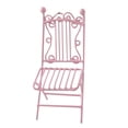 thumbnail image 3 of 1:12 mesa sil muebles conjunto miniaturas Mini juego de mesa de jardín accesorio de hierro forjado manualidades decoración ornamento Silla Rosa Hugo juguetes de escritorio en miniatura, 3 of 7