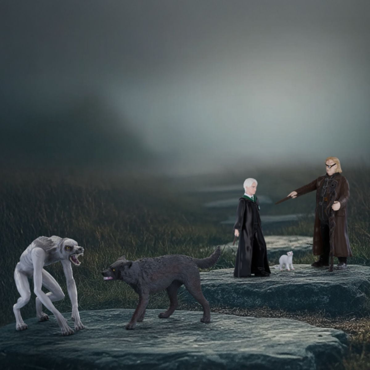 Schleich Harry Potter - Mad-Eye Moody, Draco Malfoy & Ferret Figurines - Collectable Wizarding World Toys for Kids Ages 6+ | 14907
