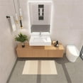 thumbnail image 4 of Pyramid 30" Solid Surface Manmade Stone Bathroom Sink in White, 4 of 7